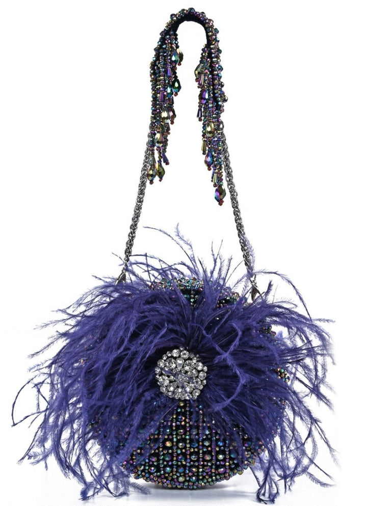 Multicolor Suede Embellished Clutch House of Kosha - Fabilicious Fashion