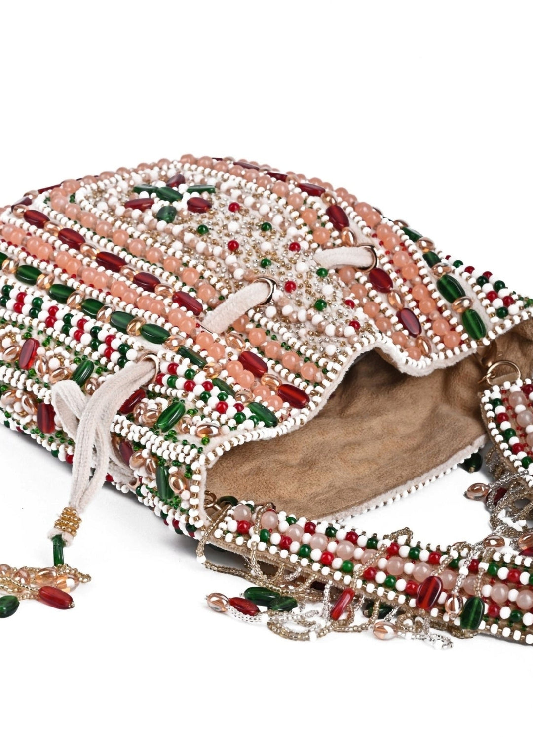 Multicolor Suede Embellished Potli House of Kosha - Fabilicious Fashion