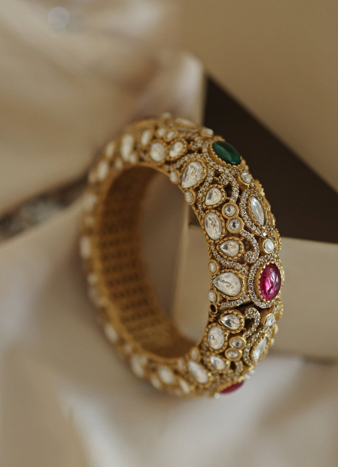 Do Taara Multicolor Victorian Polki BangleFabilicious Fashion