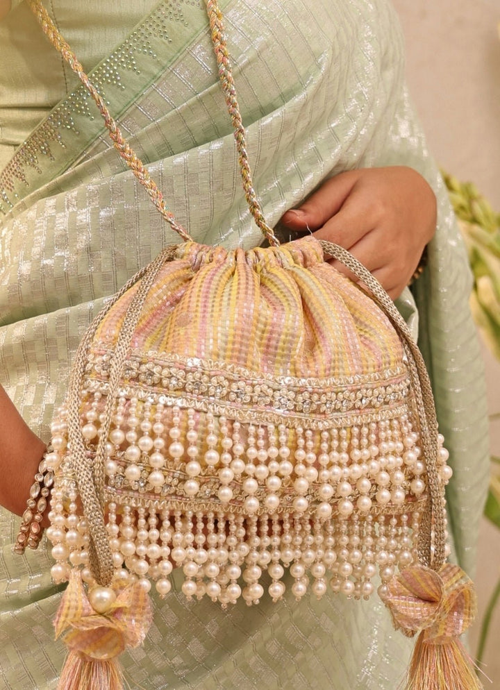 Multicolor Woven Potli AMYRA - Fabilicious Fashion