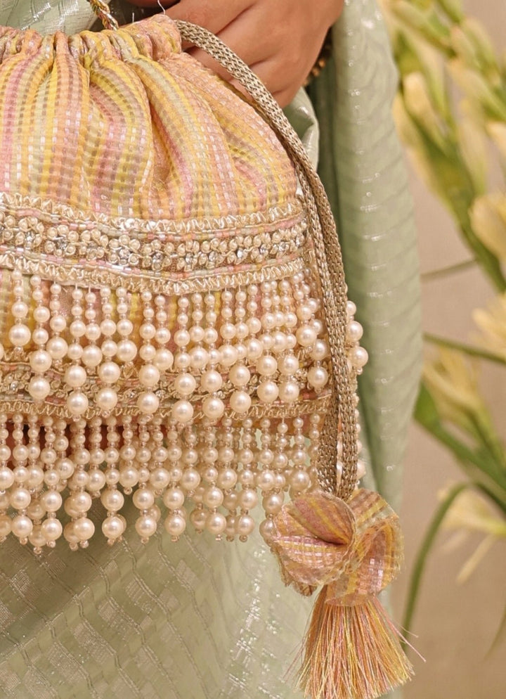 Multicolor Woven Potli AMYRA - Fabilicious Fashion