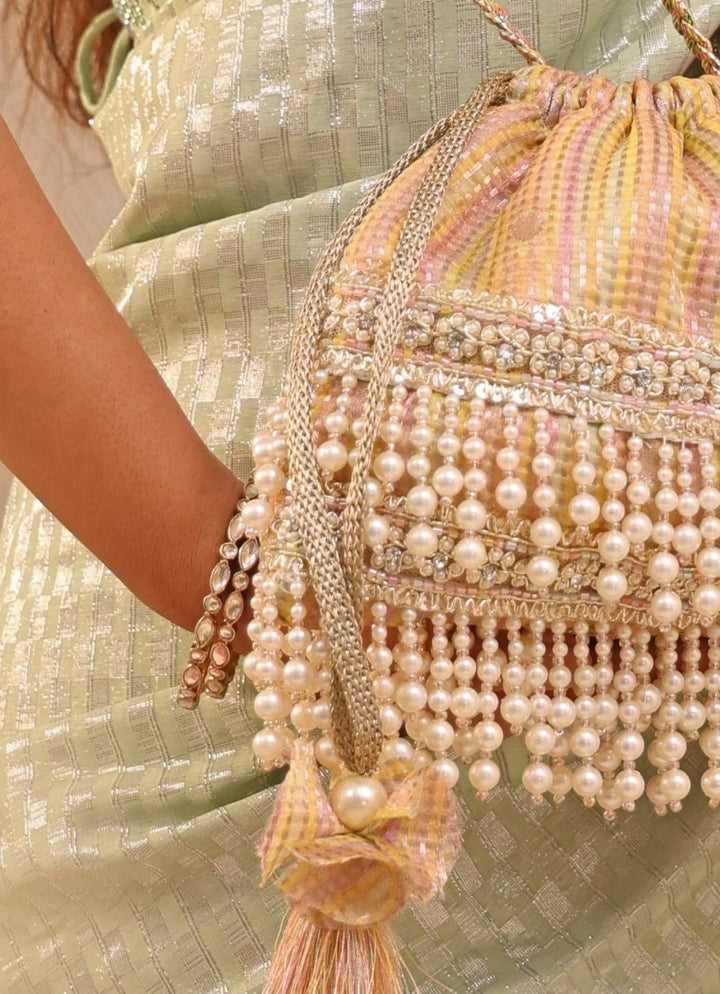 Multicolor Woven Potli AMYRA - Fabilicious Fashion