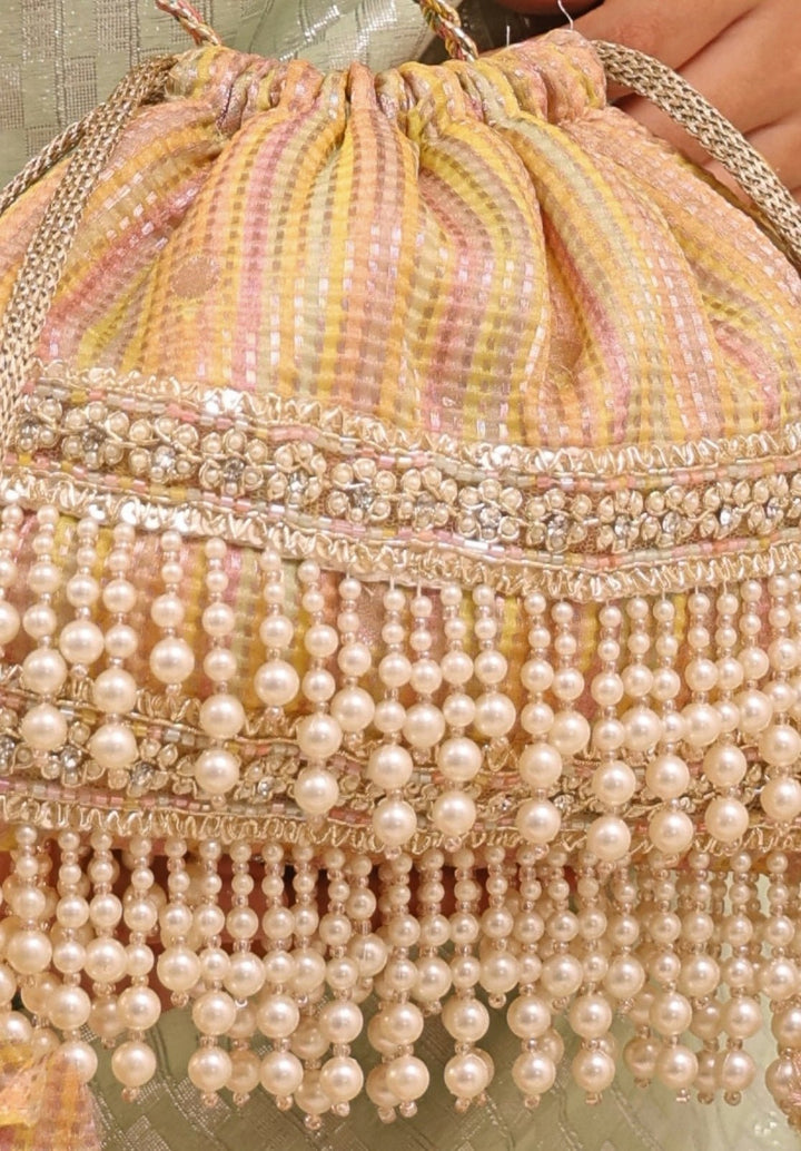 Multicolor Woven Potli AMYRA - Fabilicious Fashion