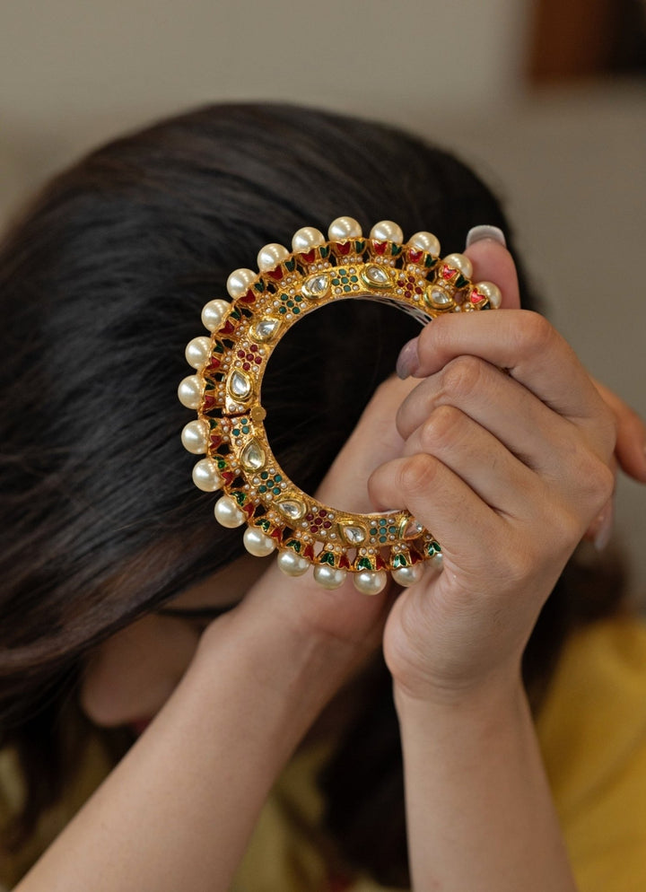 Do Taara Multicolored Jadau Kundan BangleFabilicious Fashion