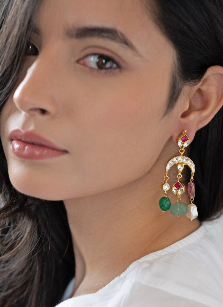 Do Taara Multicolored Kundan EarringsFabilicious Fashion