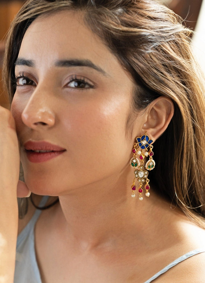 Do Taara Multicolored Kundan EarringsFabilicious Fashion