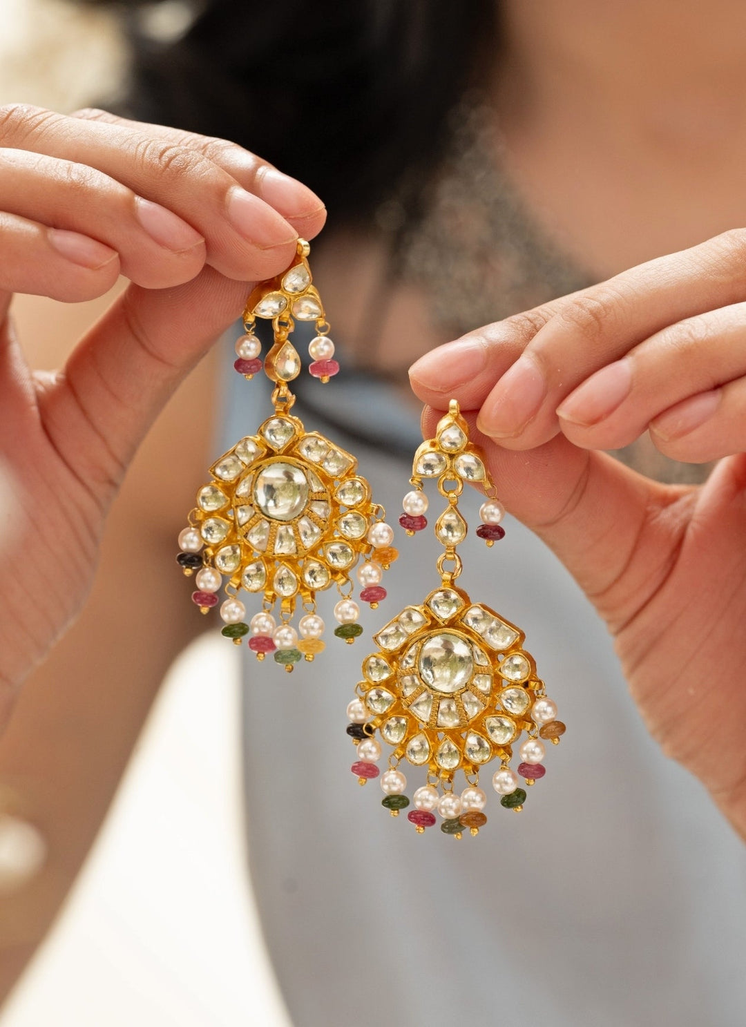 Do Taara Multicolored Kundan EarringsFabilicious Fashion