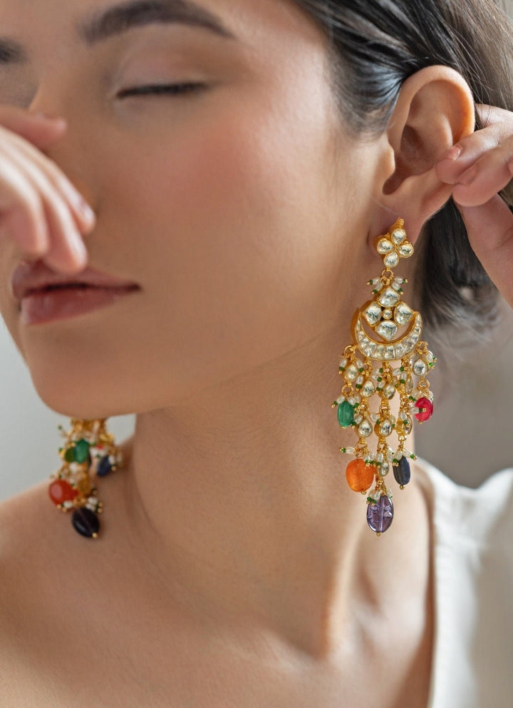 Do Taara Multicolored Kundan EarringsFabilicious Fashion