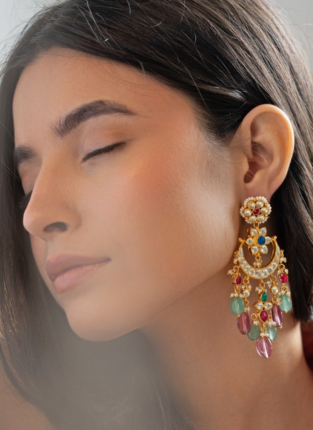Do Taara Multicolored Kundan EarringsFabilicious Fashion