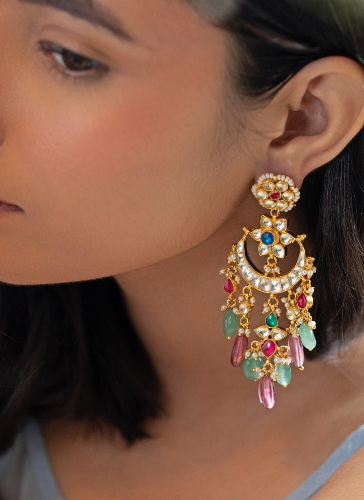 Do Taara Multicolored Kundan EarringsFabilicious Fashion