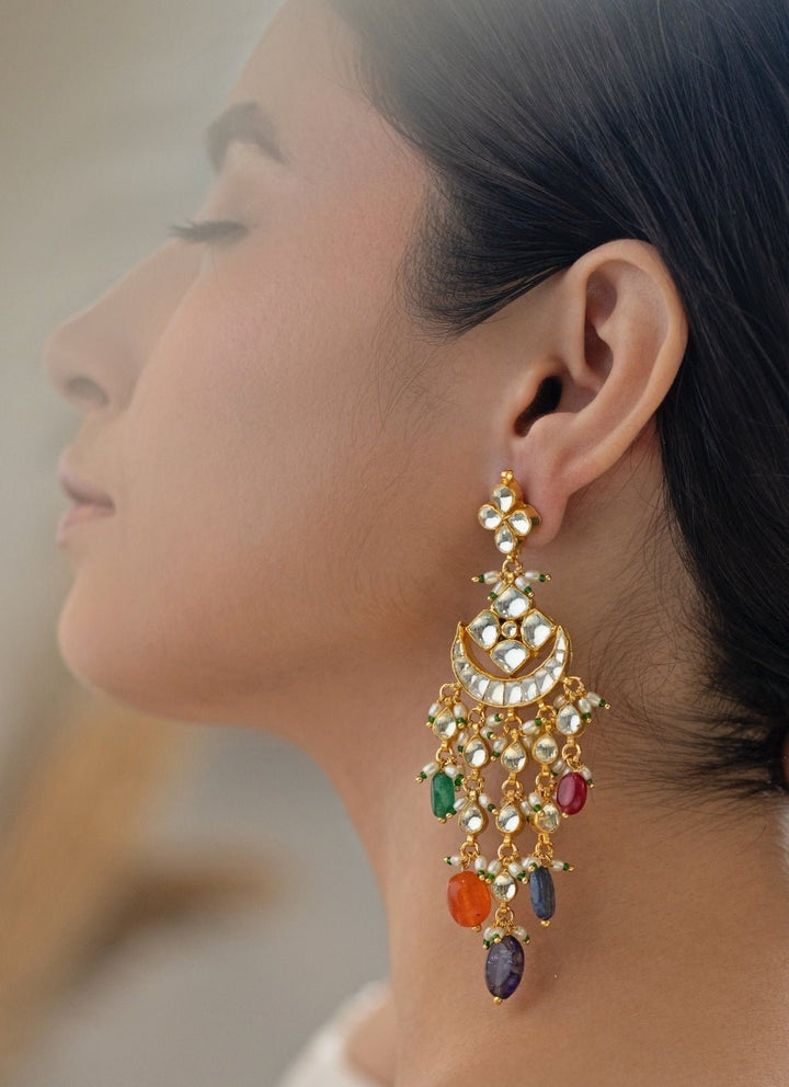 Do Taara Multicolored Kundan EarringsFabilicious Fashion