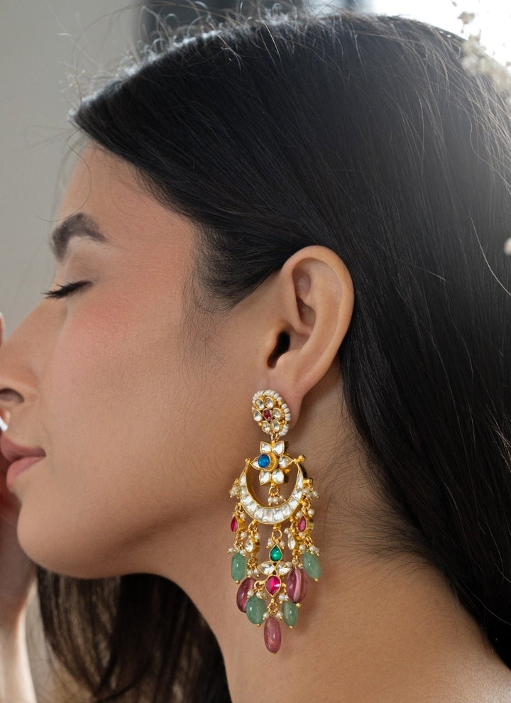 Do Taara Multicolored Kundan EarringsFabilicious Fashion