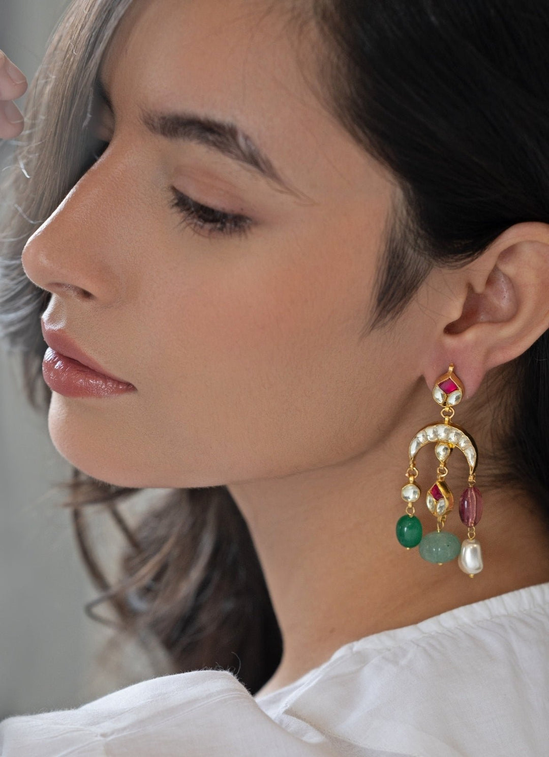 Do Taara Multicolored Kundan EarringsFabilicious Fashion