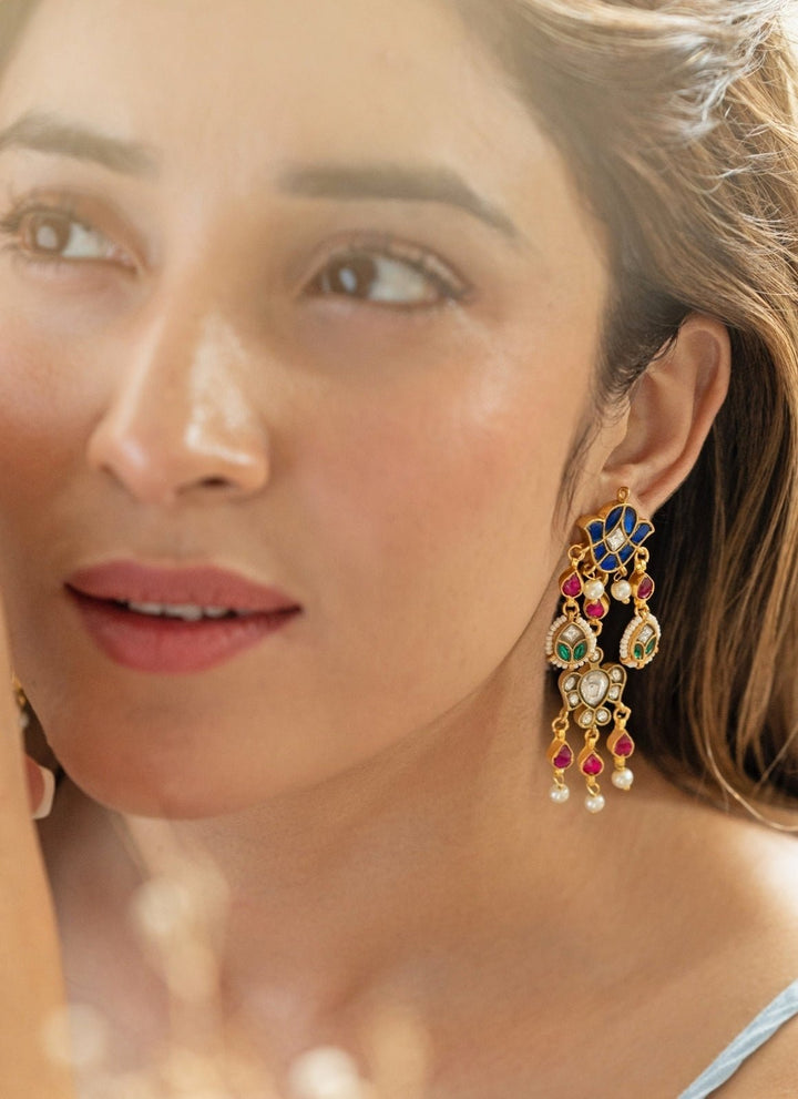 Do Taara Multicolored Kundan EarringsFabilicious Fashion