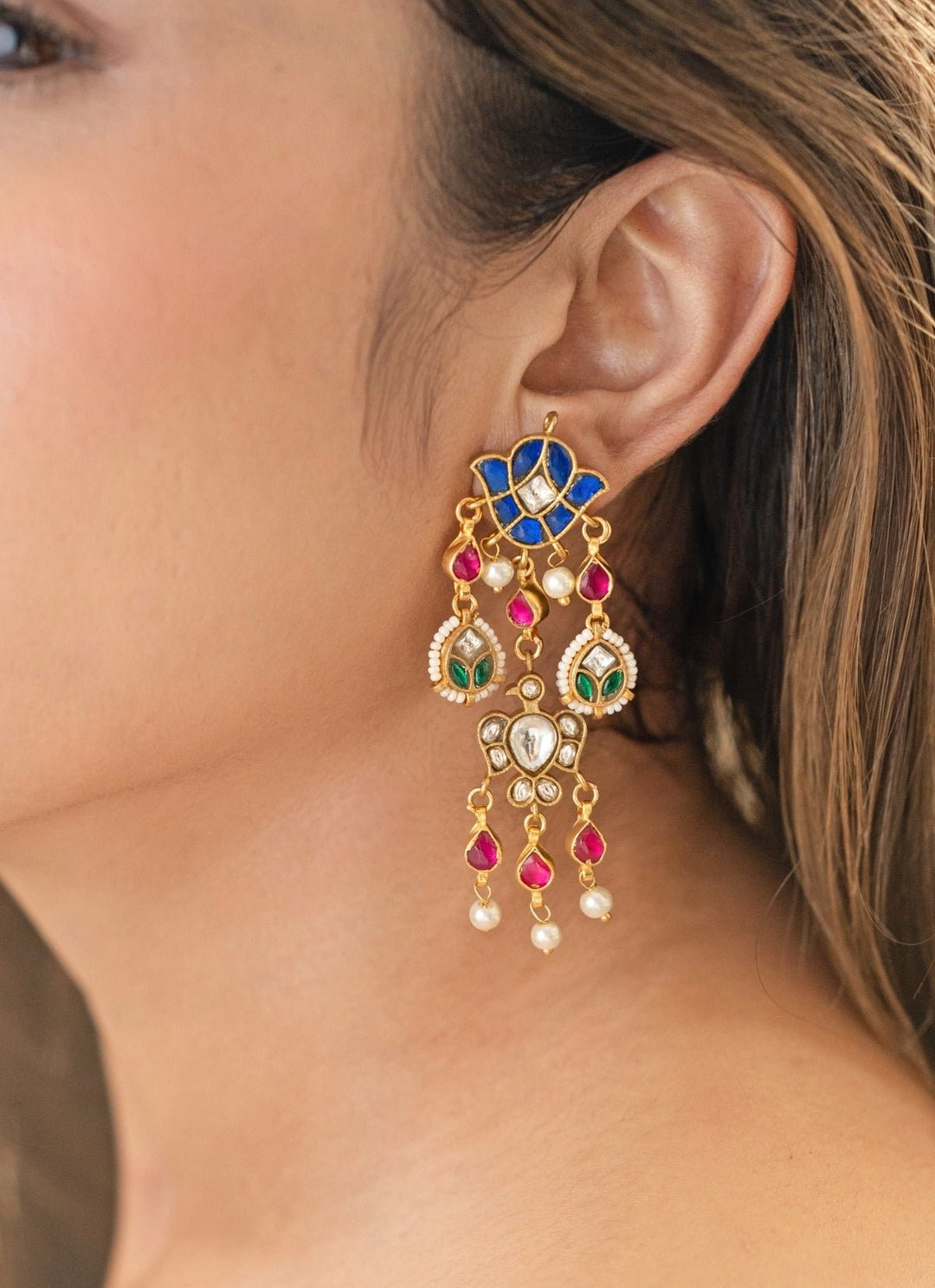 Do Taara Multicolored Kundan EarringsFabilicious Fashion