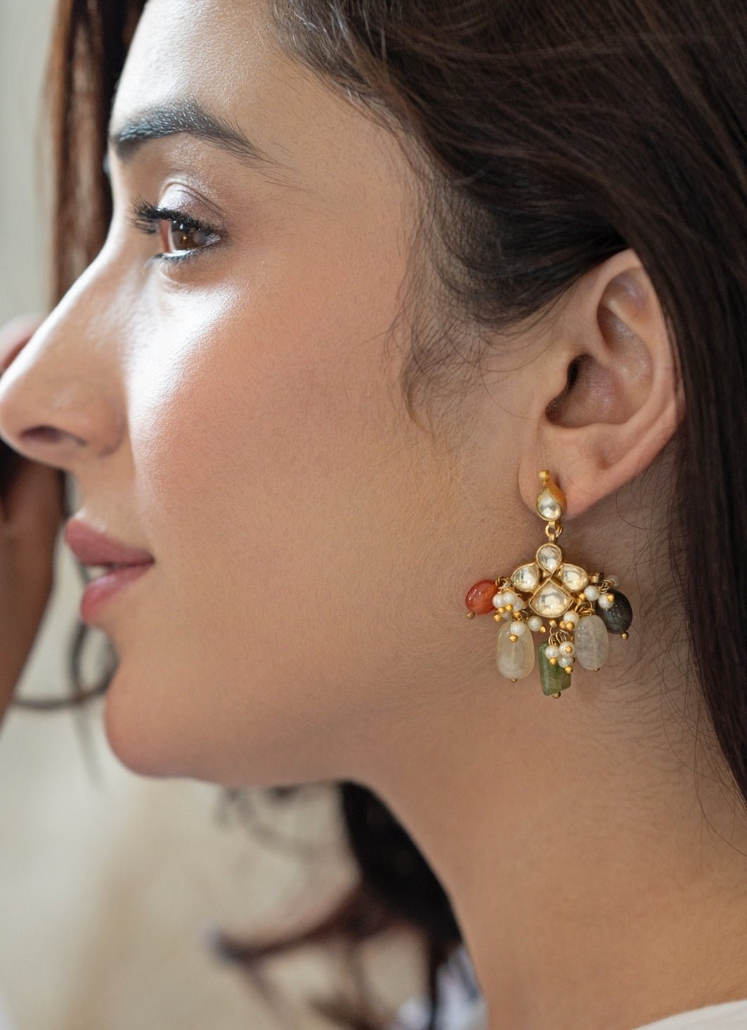 Do Taara Multicolored Kundan EarringsFabilicious Fashion