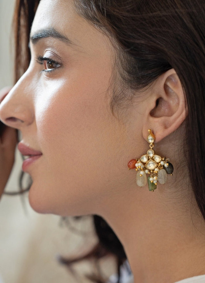 Do Taara Multicolored Kundan EarringsFabilicious Fashion