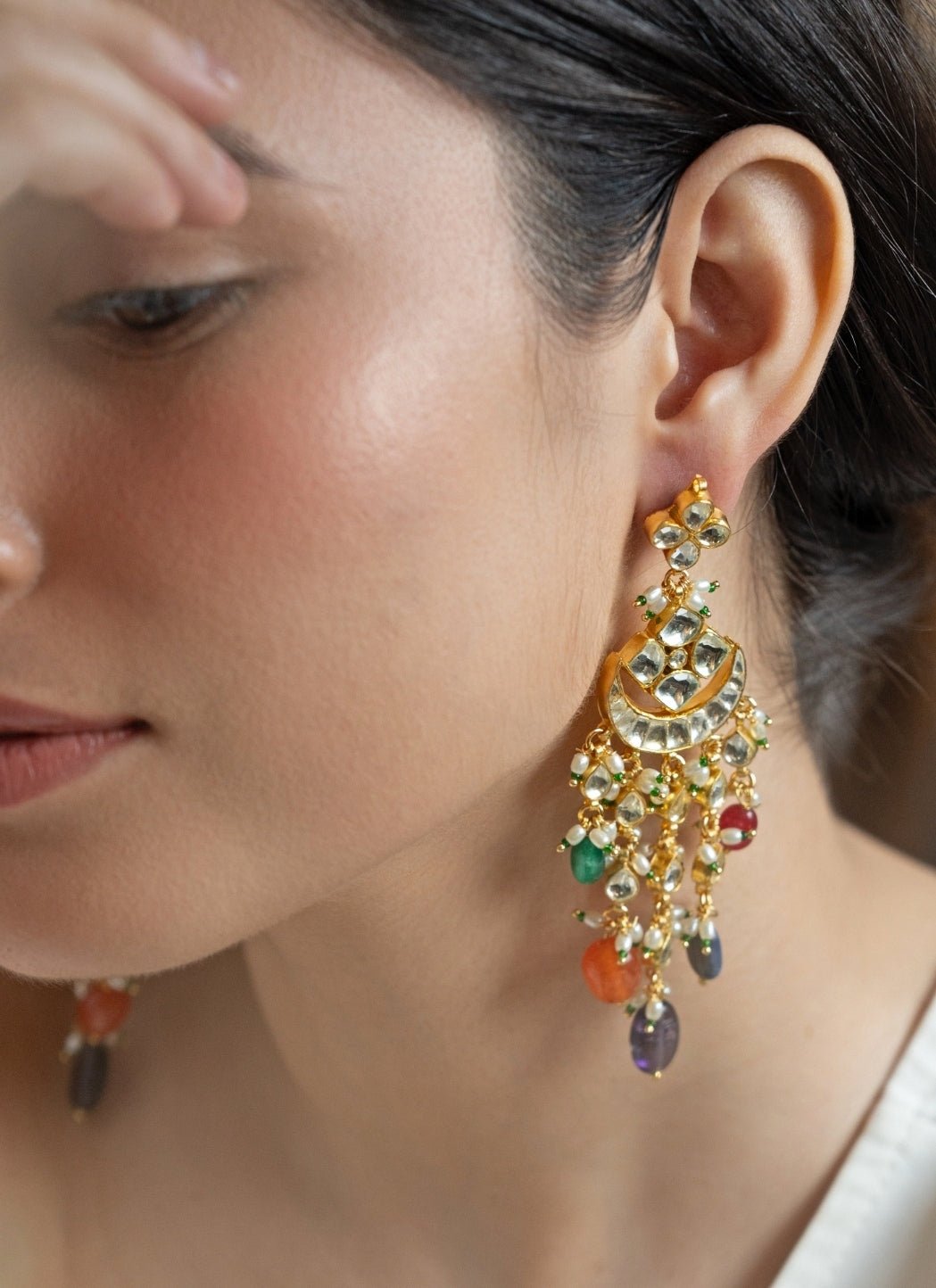 Do Taara Multicolored Kundan EarringsFabilicious Fashion
