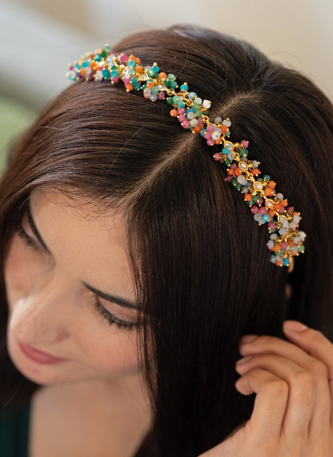 Do Taara Multicolored Kundan HeadbandFabilicious Fashion