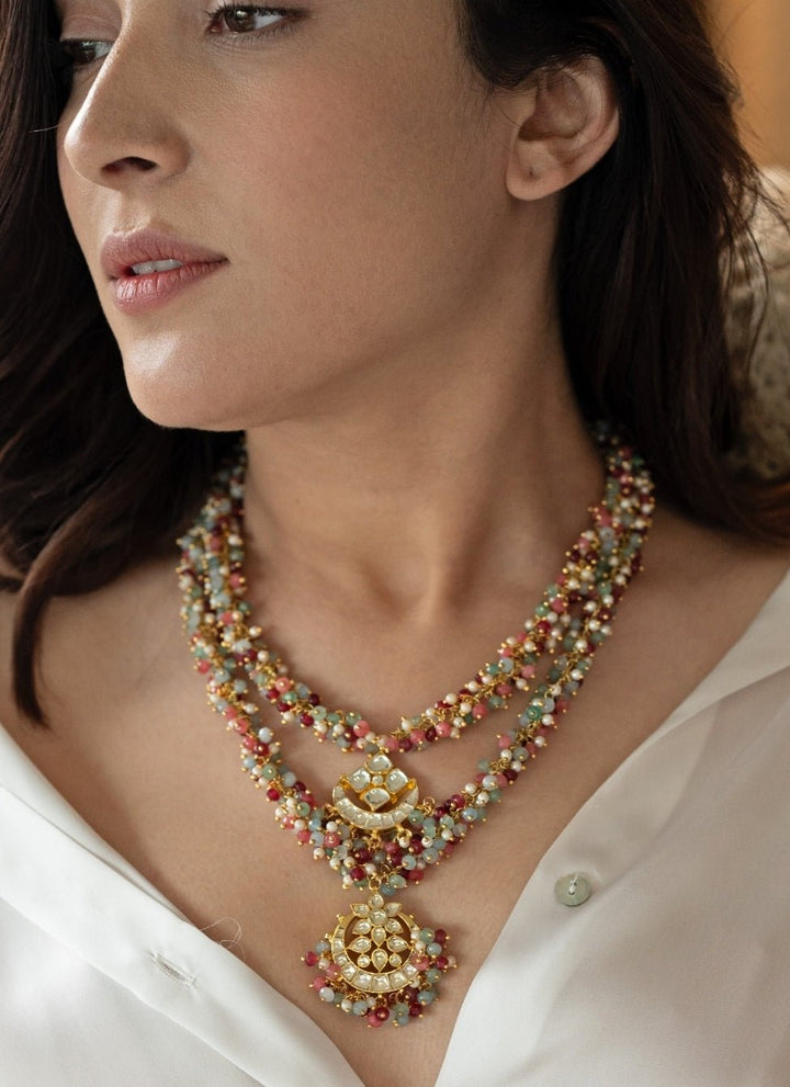 Do Taara Multicolored Kundan NecklaceFabilicious Fashion
