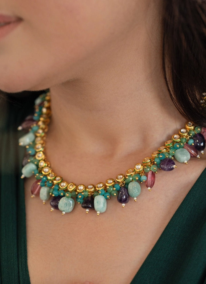 Do Taara Multicolored Kundan NecklaceFabilicious Fashion