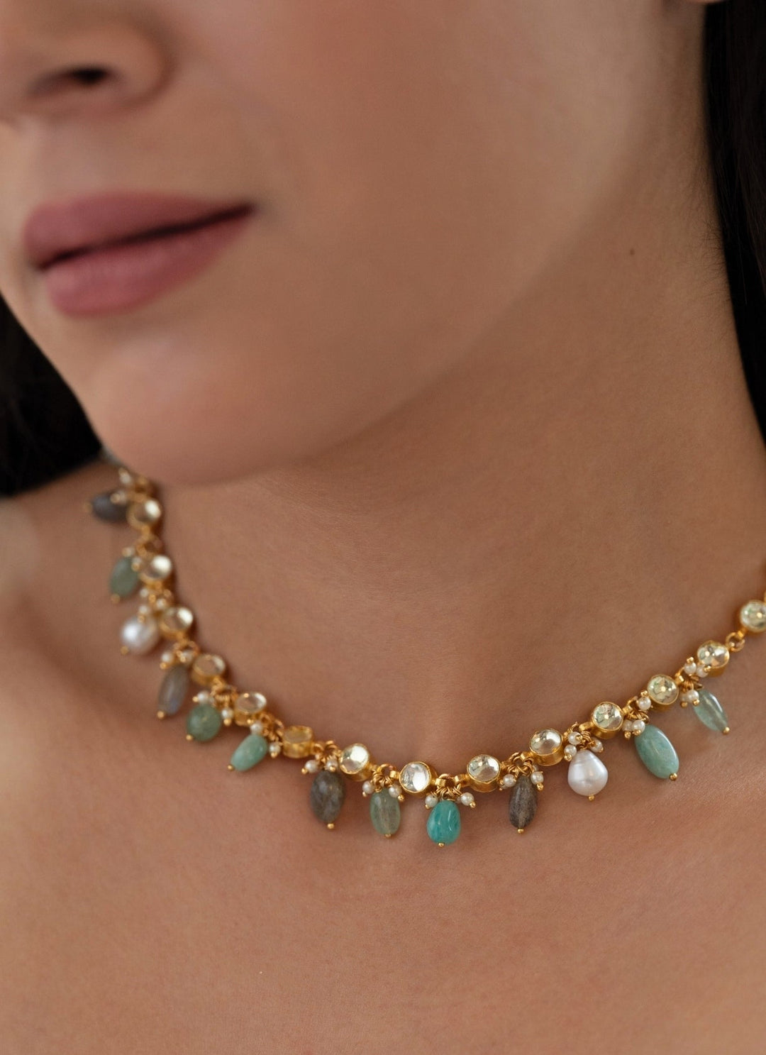 Do Taara Multicolored Kundan NecklaceFabilicious Fashion