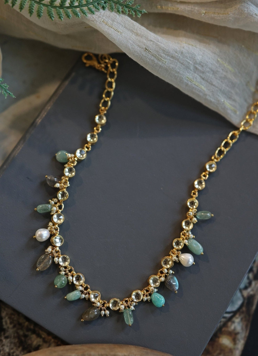 Do Taara Multicolored Kundan NecklaceFabilicious Fashion