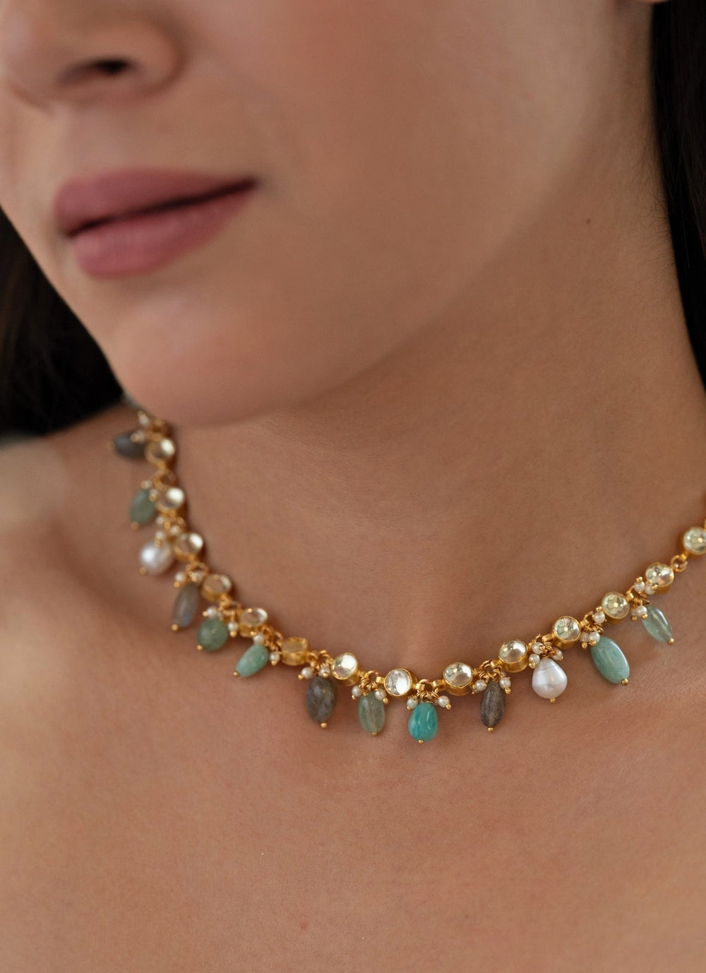 Do Taara Multicolored Kundan NecklaceFabilicious Fashion