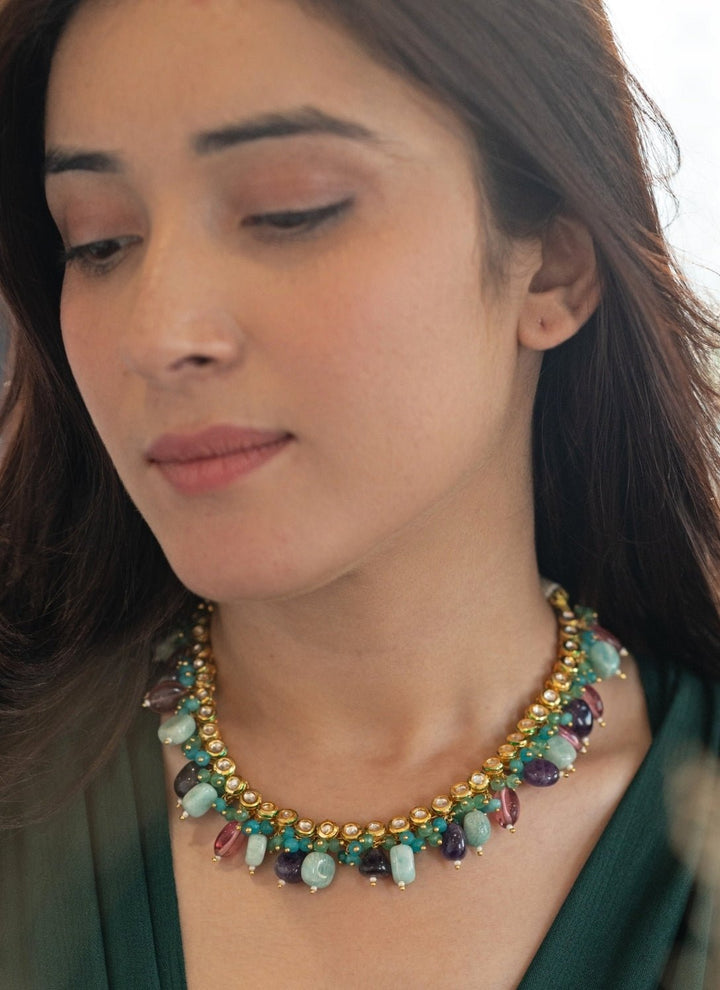 Do Taara Multicolored Kundan NecklaceFabilicious Fashion