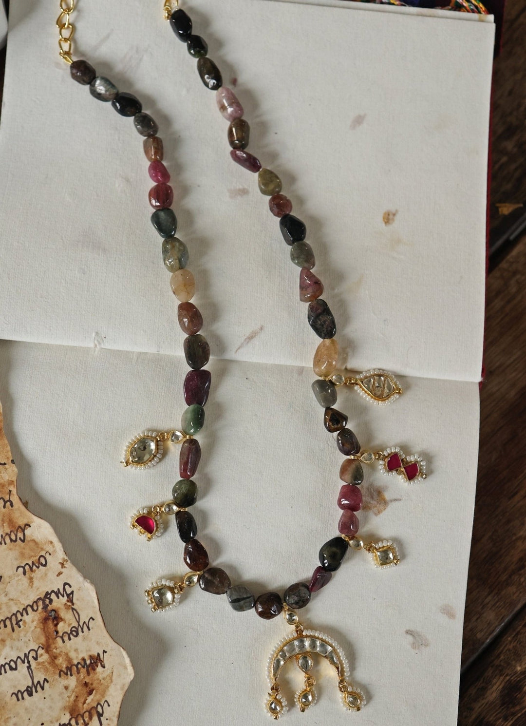 Do Taara Multicolored Kundan NecklaceFabilicious Fashion