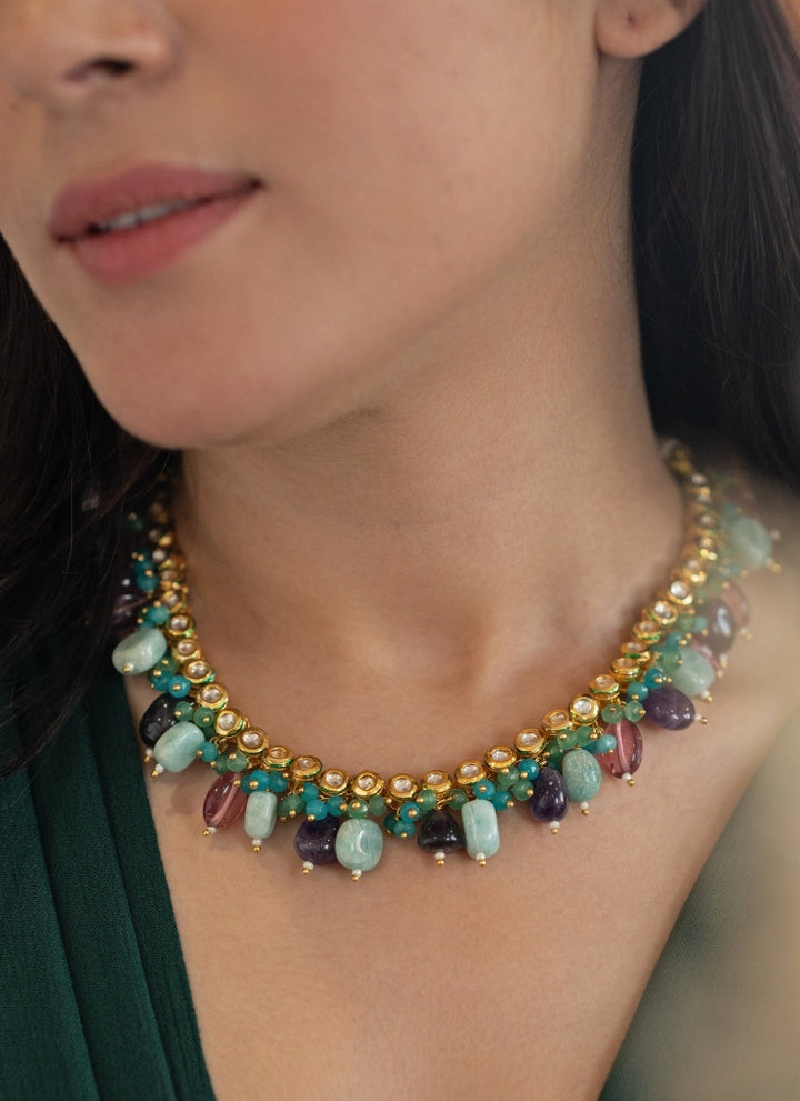 Do Taara Multicolored Kundan NecklaceFabilicious Fashion