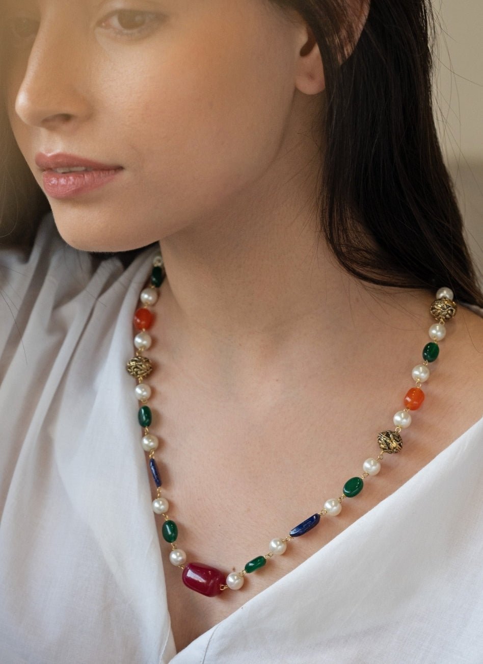 Do Taara Multicolored Pearl NecklaceFabilicious Fashion