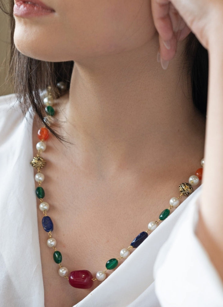 Do Taara Multicolored Pearl NecklaceFabilicious Fashion
