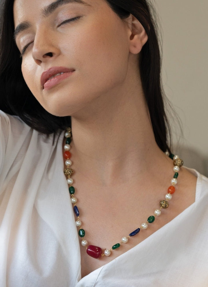 Do Taara Multicolored Pearl NecklaceFabilicious Fashion