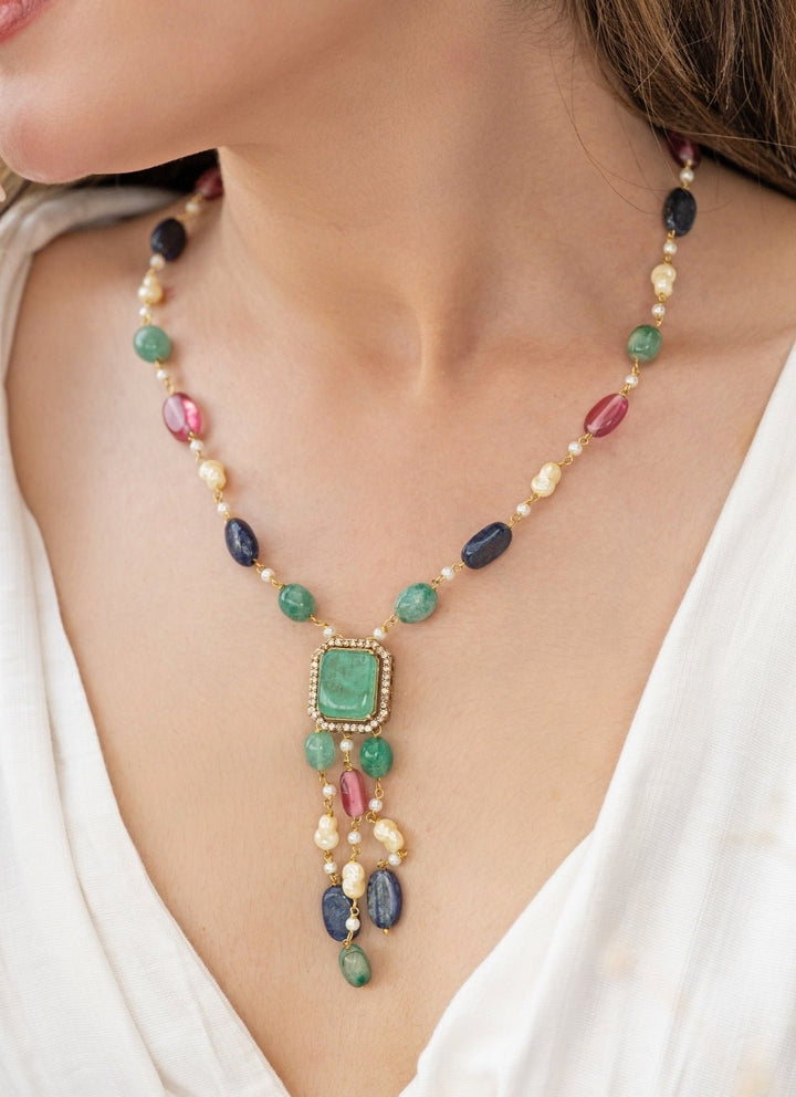 Do Taara Multicolored Pendant NecklaceFabilicious Fashion