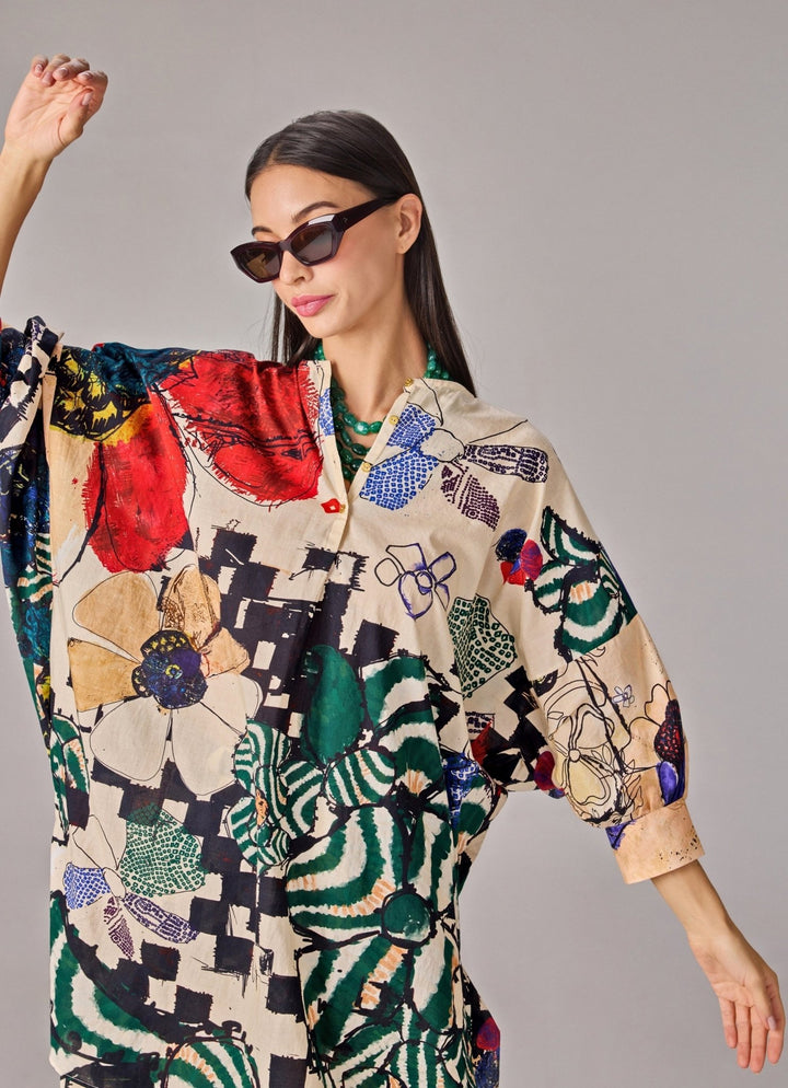 Multicolour Abstract Print Co Ord Set Saaksha &amp; Kinni - Fabilicious Fashion