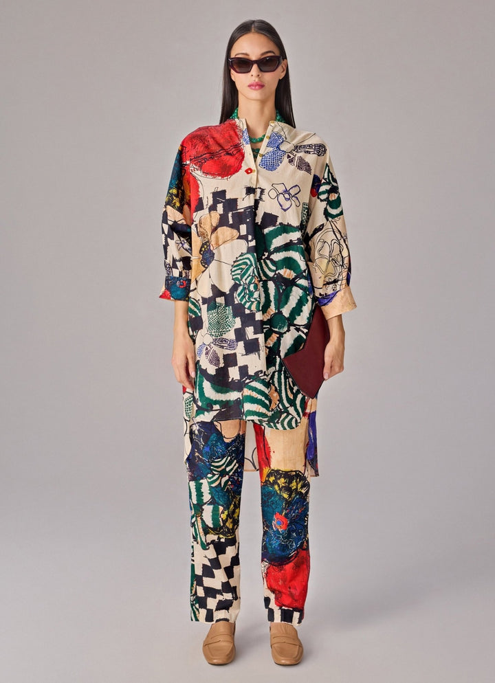 Multicolour Abstract Print Co Ord Set Saaksha &amp; Kinni - Fabilicious Fashion