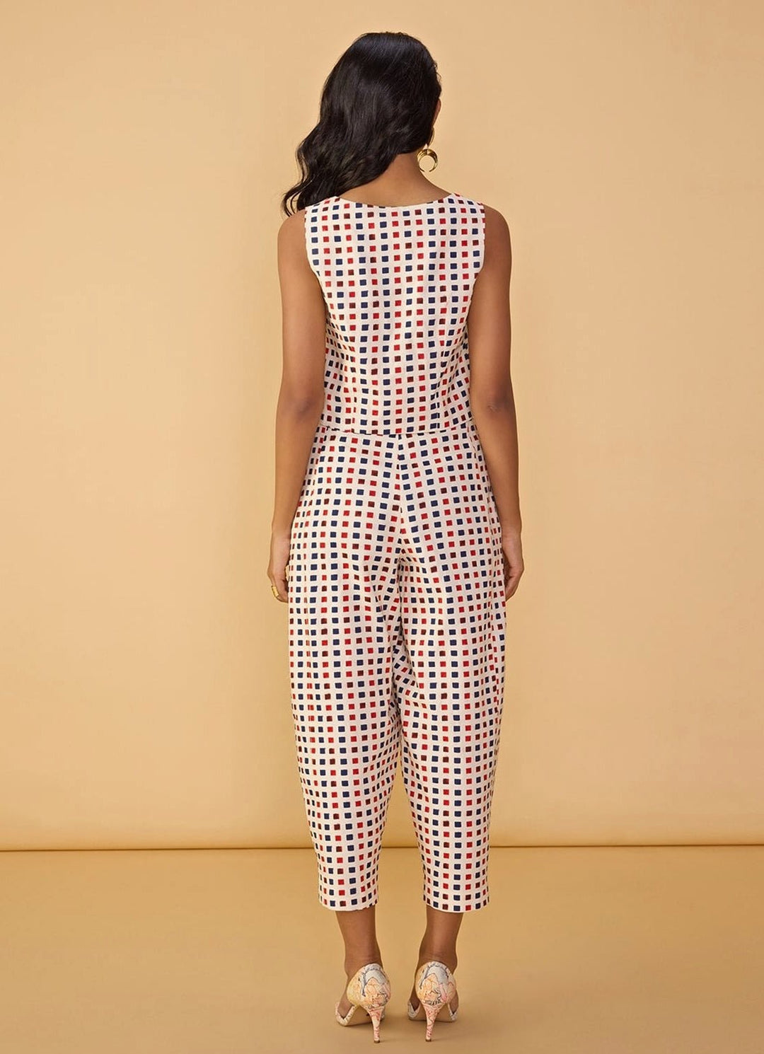 Multicolour Checkered Waistcoat With Pants Saaksha &amp; Kinni - Fabilicious Fashion