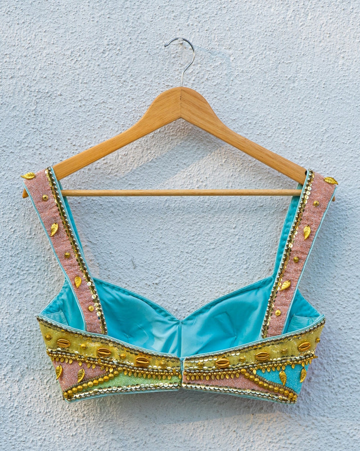 Multicolour Embroidered Georgette Lehenga Set Anisha Shetty - Fabilicious Fashion