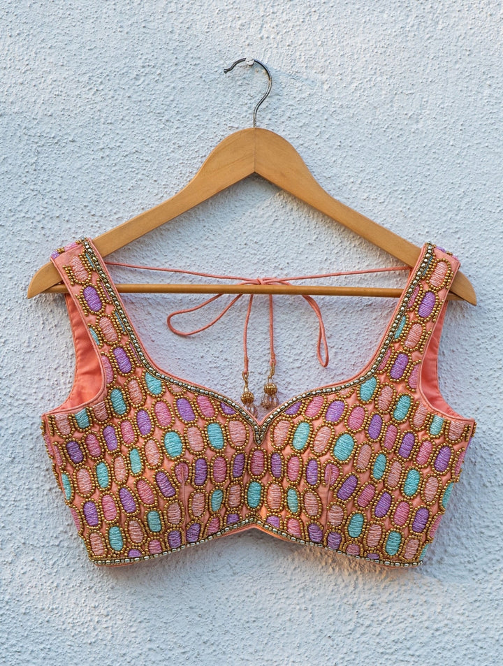 Multicolour Embroidered Georgette Lehenga Set Anisha Shetty - Fabilicious Fashion