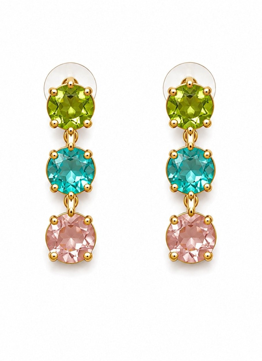 Vivinia by Vidhi Mehra Multicolour Floral Gemstone Necklace SetFabilicious Fashion