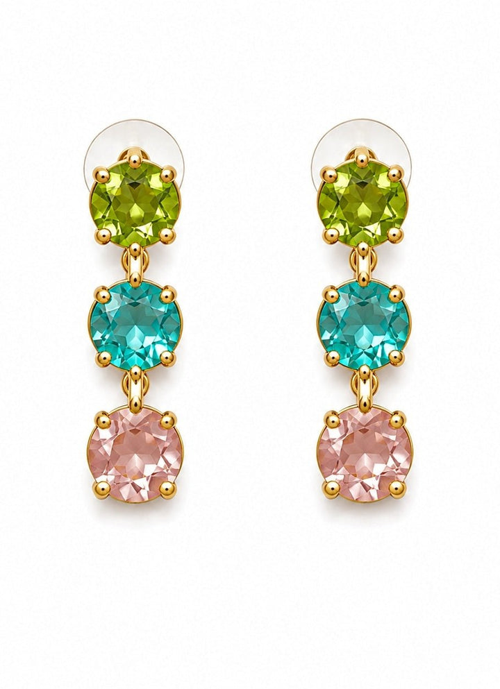 Vivinia by Vidhi Mehra Multicolour Floral Gemstone Necklace SetFabilicious Fashion