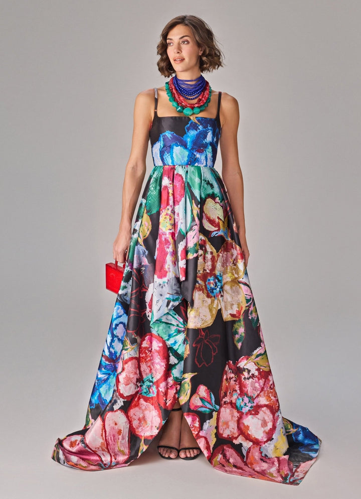 Multicolour Floral Print Gown Saaksha &amp; Kinni - Fabilicious Fashion