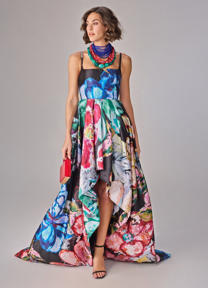 Multicolour Floral Print Gown Saaksha &amp; Kinni - Fabilicious Fashion