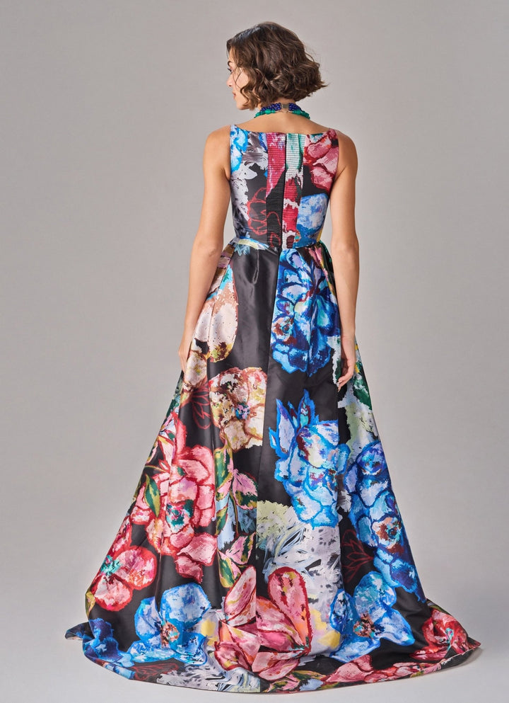 Multicolour Floral Print Gown Saaksha &amp; Kinni - Fabilicious Fashion