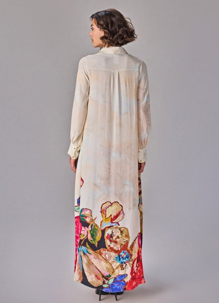 Multicolour Floral Print Shirt Dress Saaksha &amp; Kinni - Fabilicious Fashion