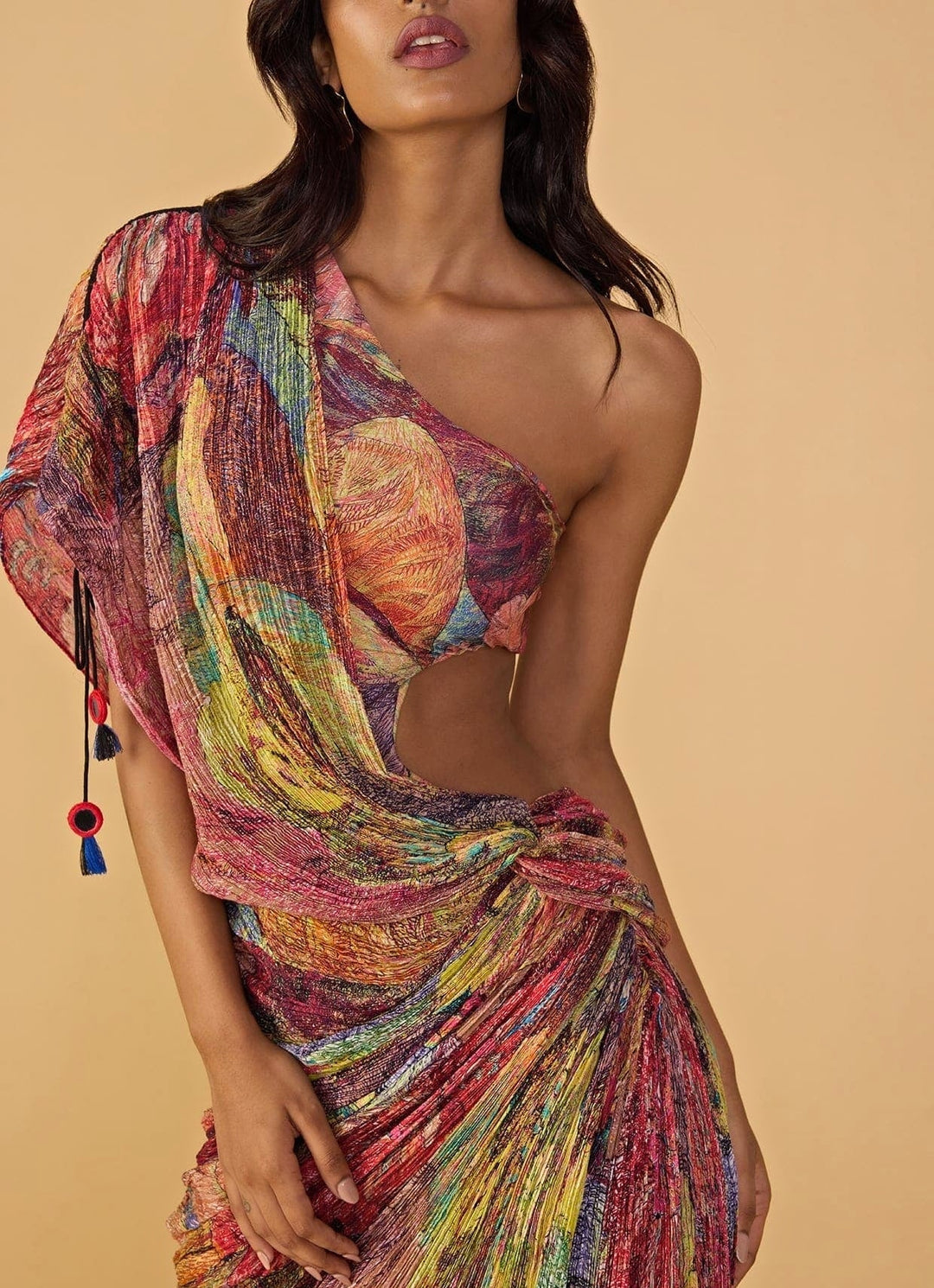 Multicolour Floral Printed Slit Gown Saaksha &amp; Kinni - Fabilicious Fashion