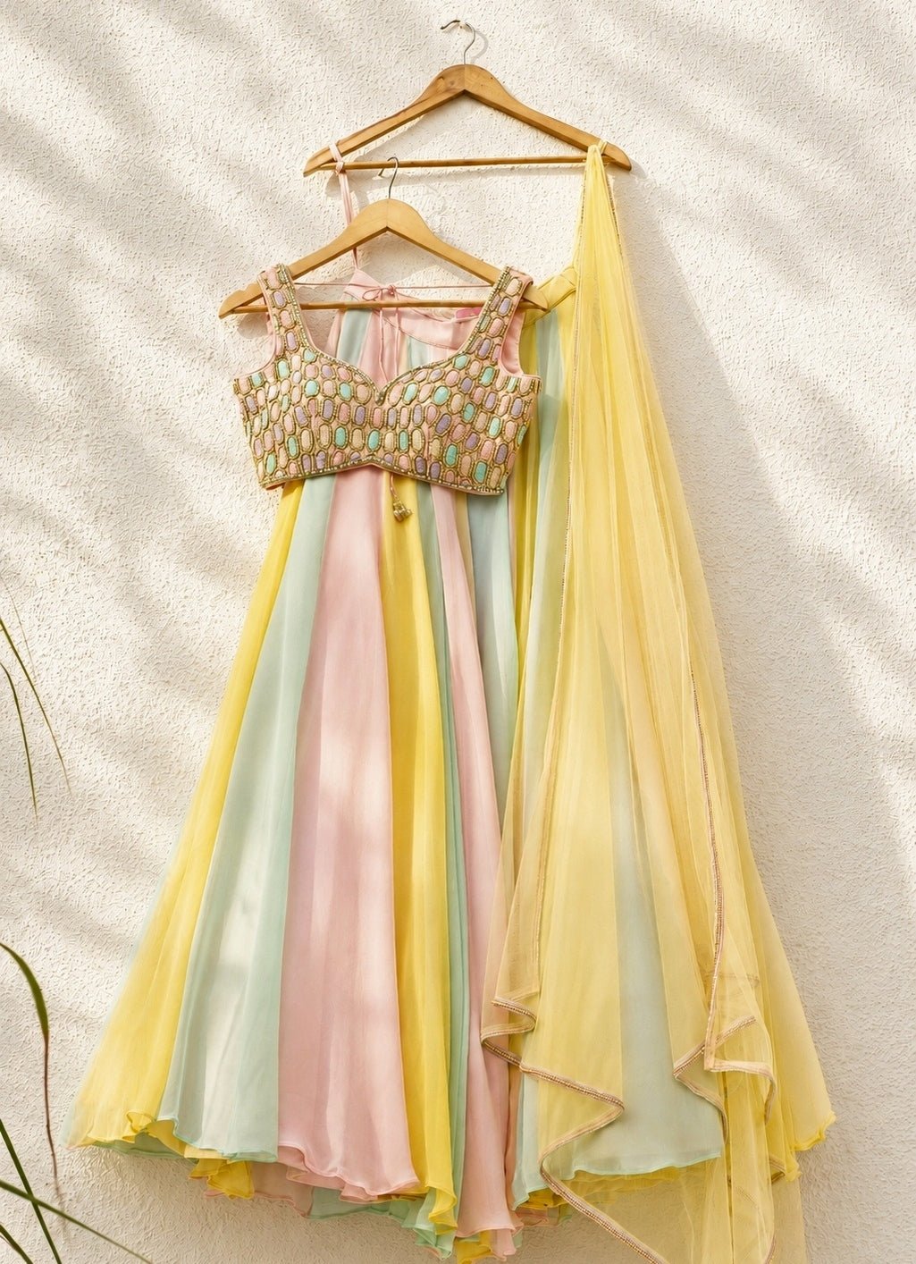 Multicolour Georgette Lehenga Set Anisha Shetty - Fabilicious Fashion
