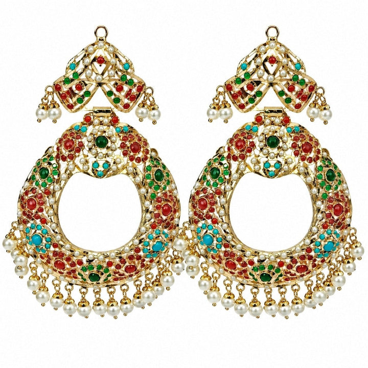 Vivinia By Vidhi Mehra Multicolour Jadau Pearl ChandbaliFabilicious Fashion