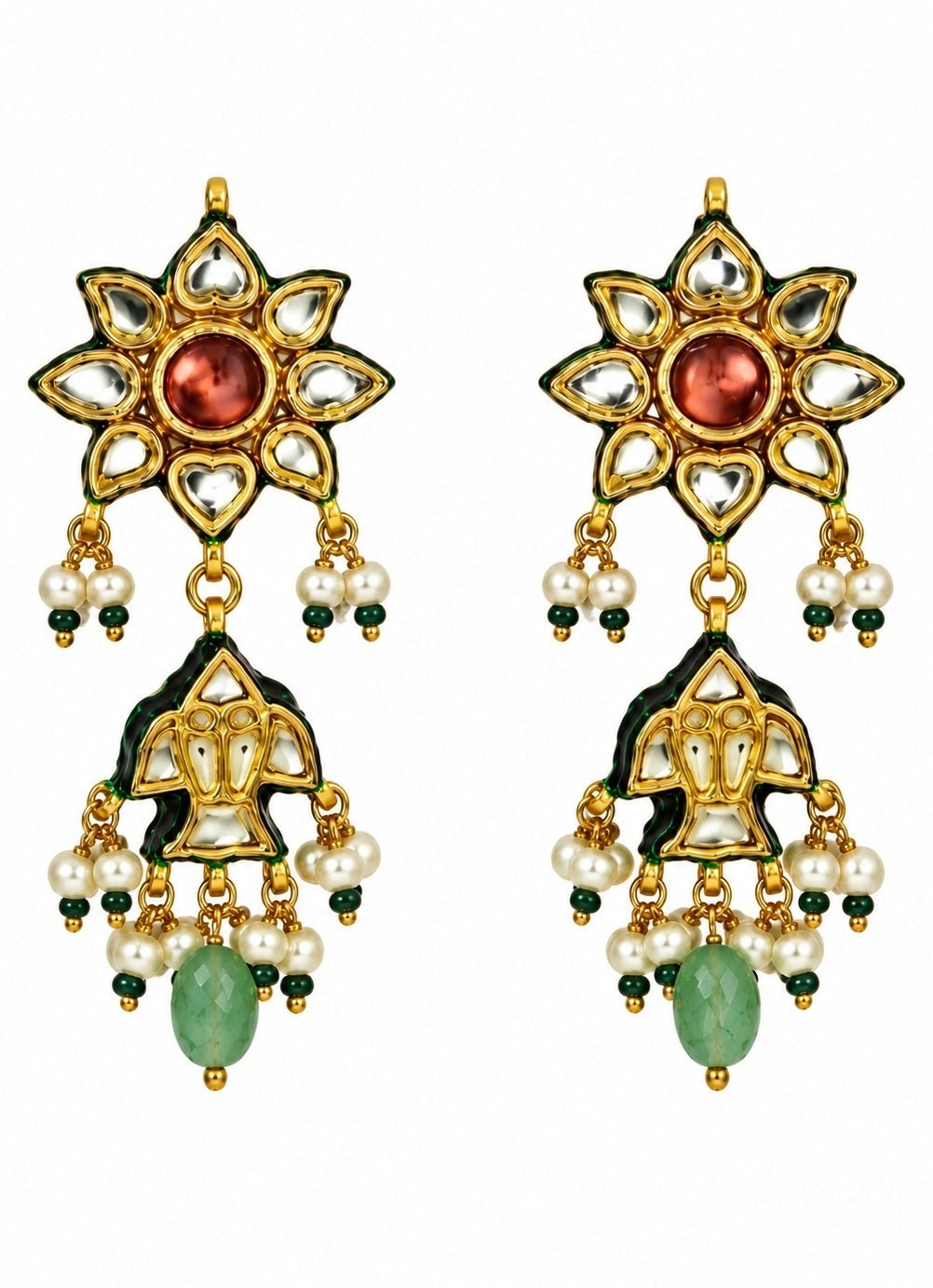 Vivinia By Vidhi Mehra Multicolour Kundan And Pearl Statement Choker SetFabilicious Fashion